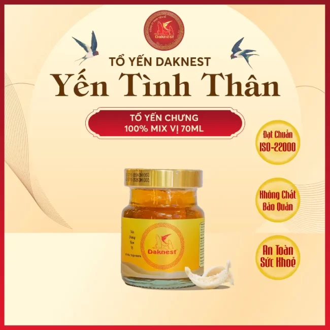 Tổ yến chưng sẵn 100% mix vị hủ 70ml